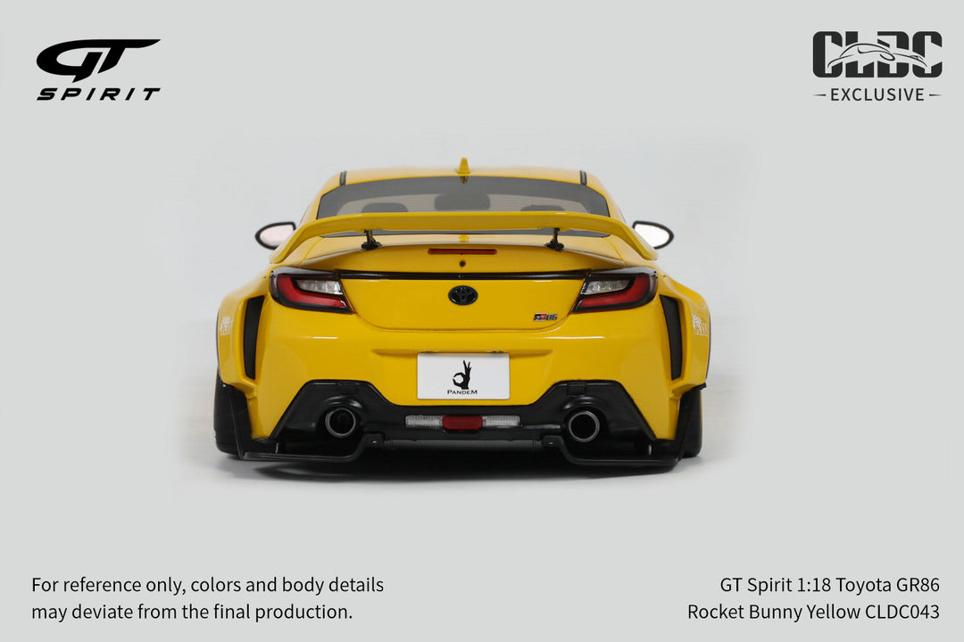[Preorder] GT Spirit 1:18 Toyota GR86 Rocket Bunny Yellow CLDC043