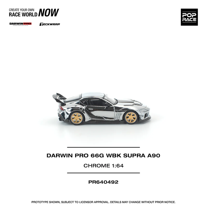 [Preorder] POPRACE 1:64 DARWIN PRO 66G WBK SUPRA A90 SILVER CHROME PR640492