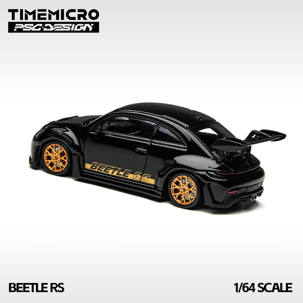 TimeMicro X PSC DESIGN 1:64 volkswagen beetle RS Black and Gold TM647903