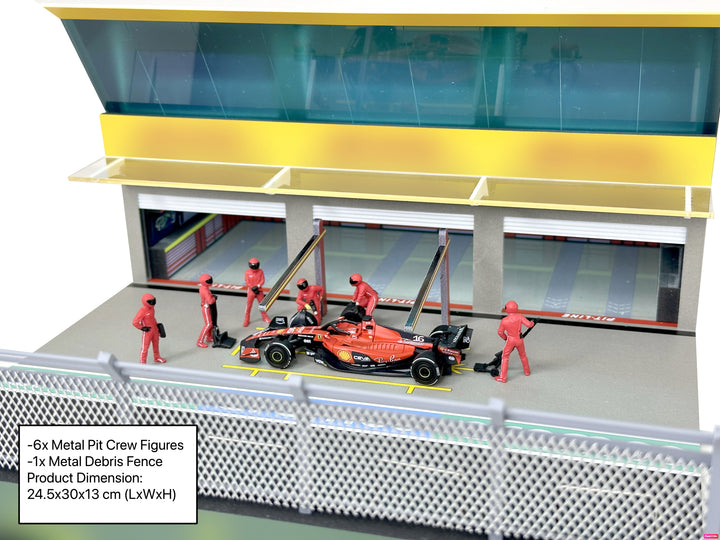 [Preorder] American Diorama 1:64 Grand Prix Paddock Diorama - Team Red AD-2447MJ