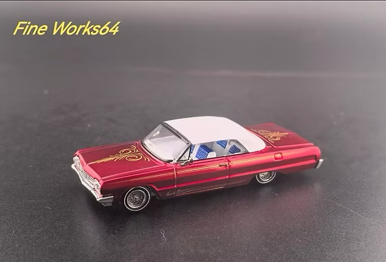 FineWorks64 1:64 Chevrolet Impala West Coast Bouncing Cars (3 Colours)