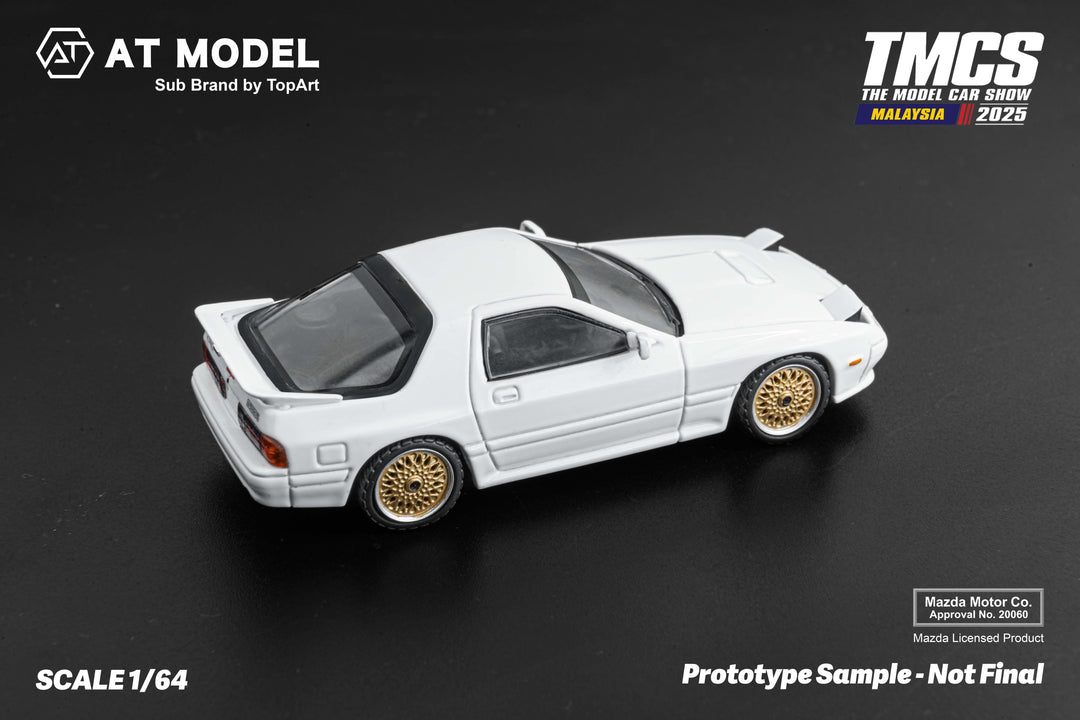 [Preorder] AT Model 1:64 Mazda RX7 FC3S infinity - White Gold Wheel