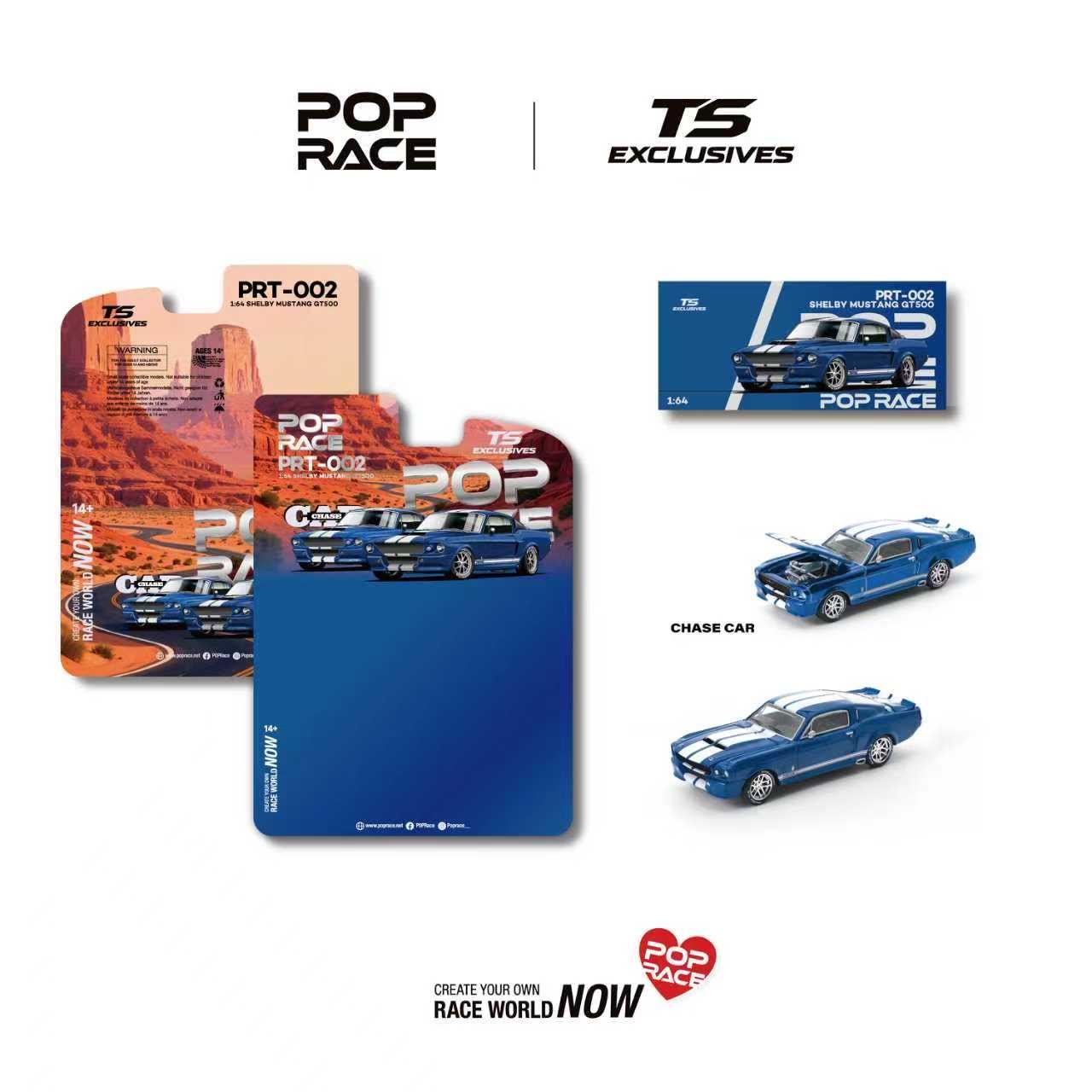 Preorder] POPRACE X TS Exclusives 1:64 SHELBY MUSTANG GT500 – Blue