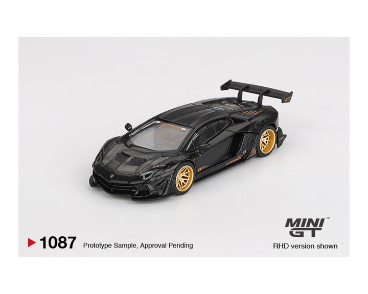[Preorder] Mini GT 1:64 LB-WORKS Lamborghini Aventador Limited Edition – Matte Black MGT01087-BL