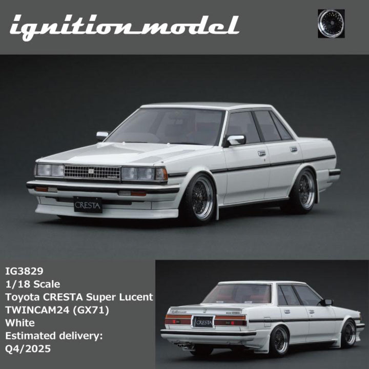 [Preorder] Ignition Model 1:18 Toyota CRESTA Super Lucent TWINCAM24 (GX71) White