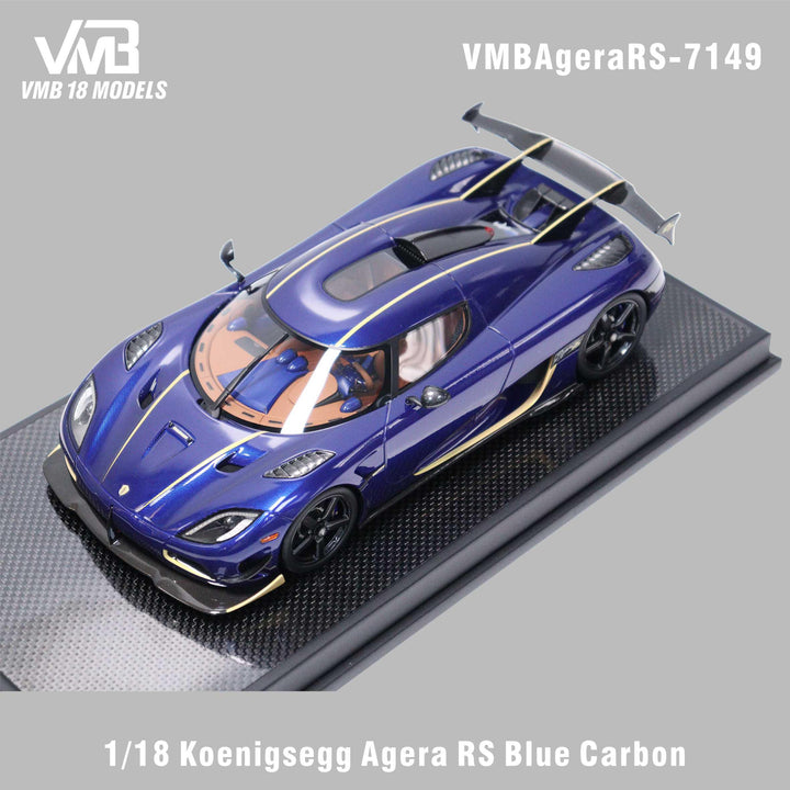 VMB 1:18 Koenigsegg Agera RS Blue Carbon and Agera Draken Black Carbon (2 Colours) VMBAgeraRS-7149