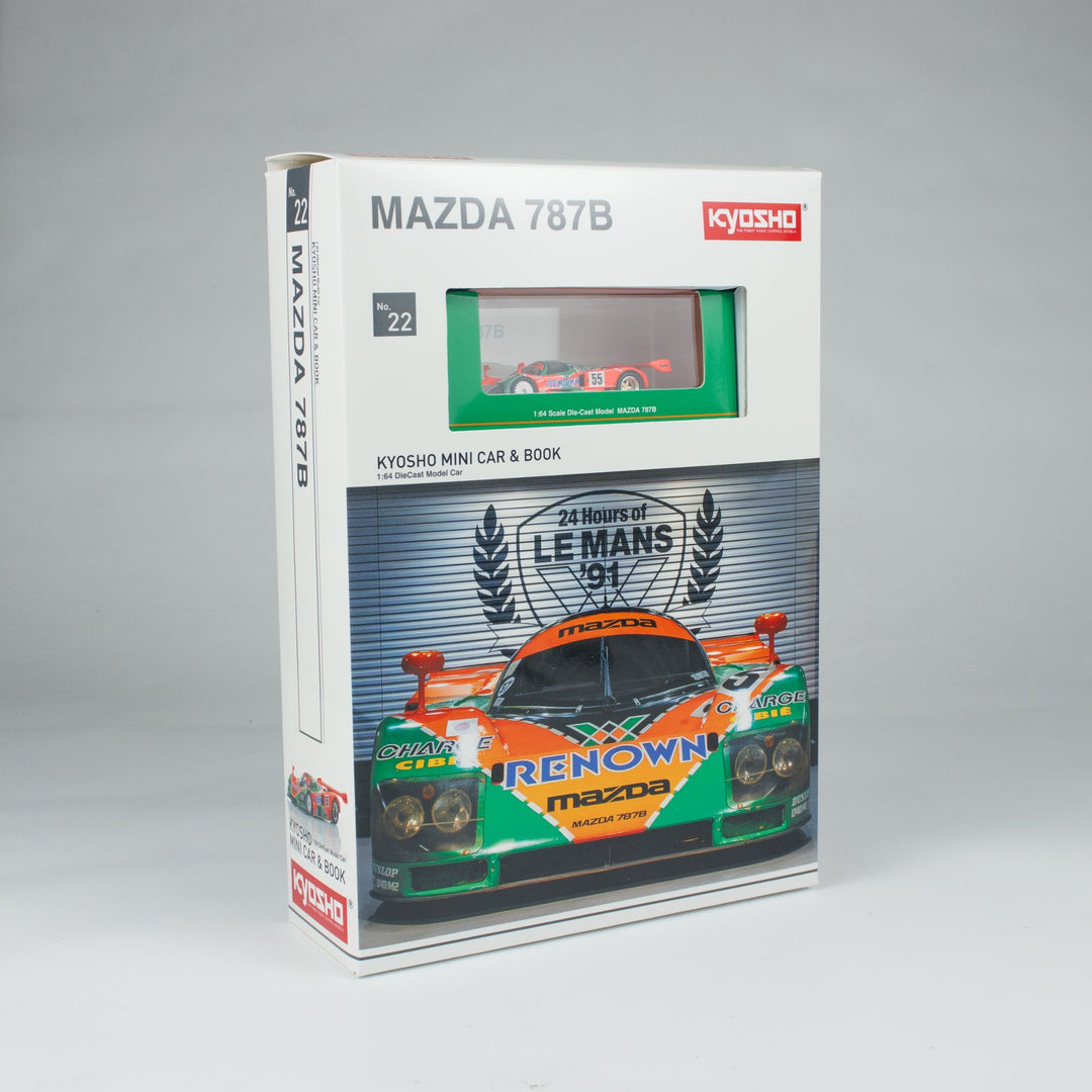 Kyosho 1:64 Mini Car &amp; Book Mazda 787B (NO.55) K07033B1-CL (Chinese Version) K07033B1-CL