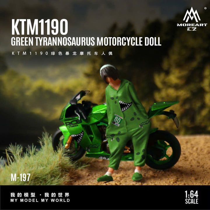 MoreArt 1:64 KTM1190 GREEN TYRANNOSAURUS MOTORCYCLE MO222197