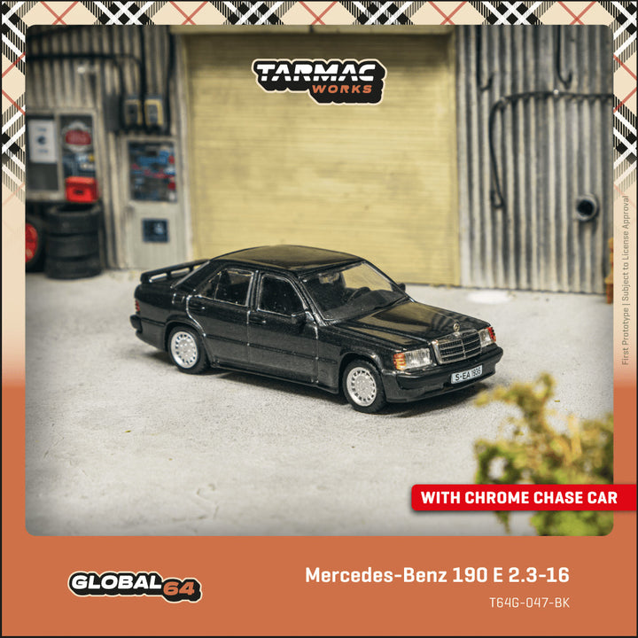 [Preorder] Tarmac Works 1:64 Mercedes-Benz 190 E 2.3-16 Blue-Black metallic T64G-047-BK