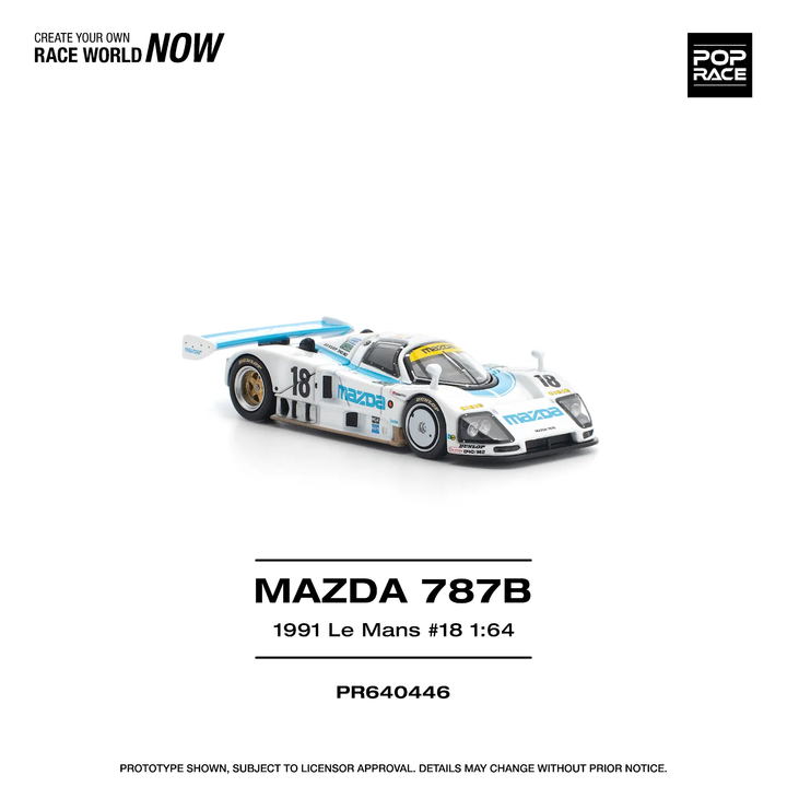 [Preorder] POPRACE 1:64 MAZDA 787B 1991 LE MANS 24HRS #18 PR640446