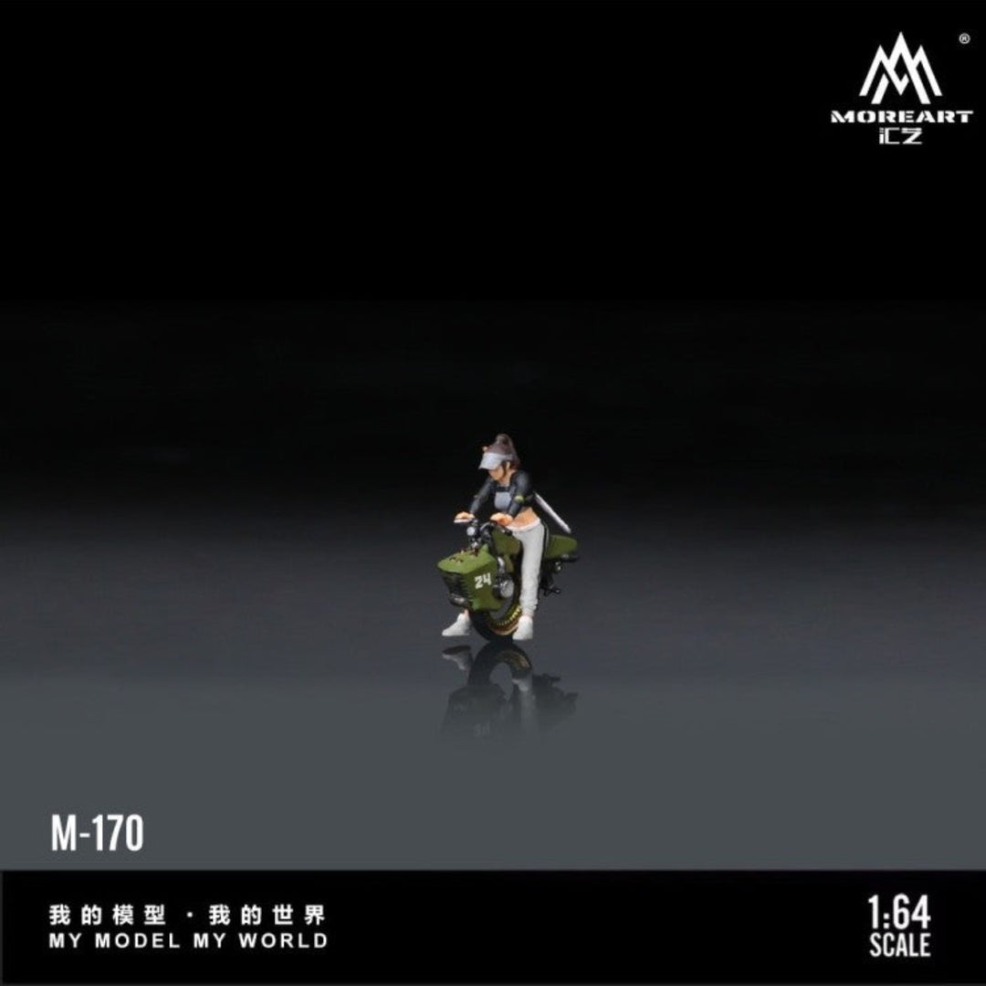 [Preorder] MoreArt 1:64 GREEN CYBER SINGLE WHEEL MOTORCYCLE BEAUTY MO222170