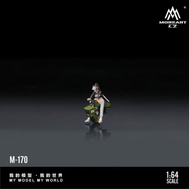[Preorder] MoreArt 1:64 GREEN CYBER SINGLE WHEEL MOTORCYCLE BEAUTY MO222170
