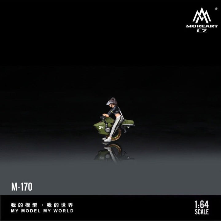 [Preorder] MoreArt 1:64 GREEN CYBER SINGLE WHEEL MOTORCYCLE BEAUTY MO222170