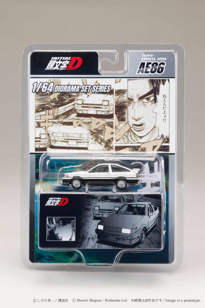[Preorder] Hobby Japan 1:64 Toyota COROLLA LEVIN (AE86)/Initial D Wataru Akiyama vs Takumi Fujiwara HJDMD008B