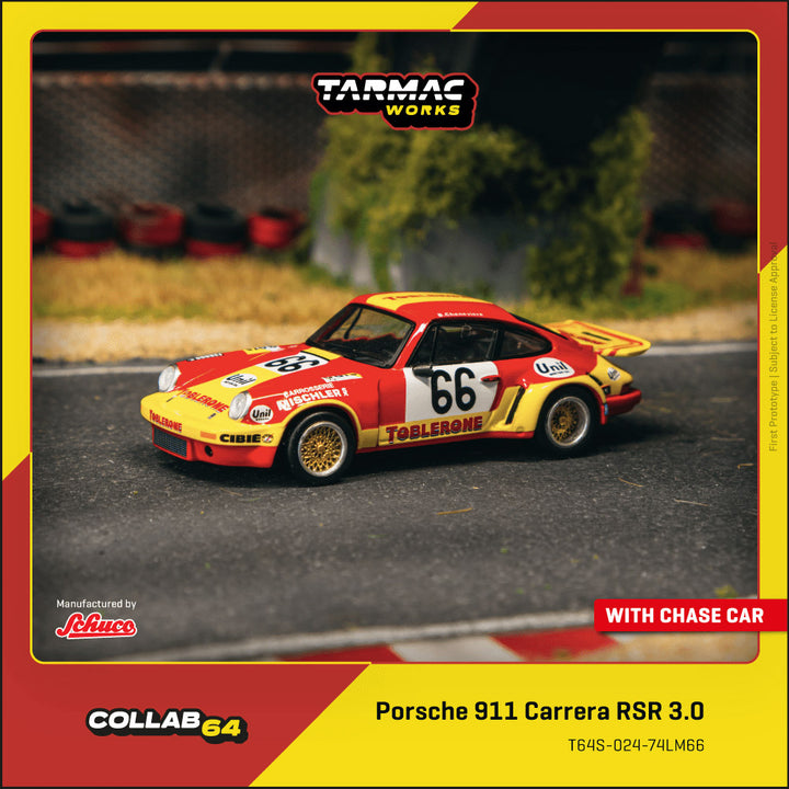 [Preorder] Tarmac Works 1:64 Porsche 911 Carrera RSR 3.0 24h Le Mans 1974 #66 T64S-024-74LM66