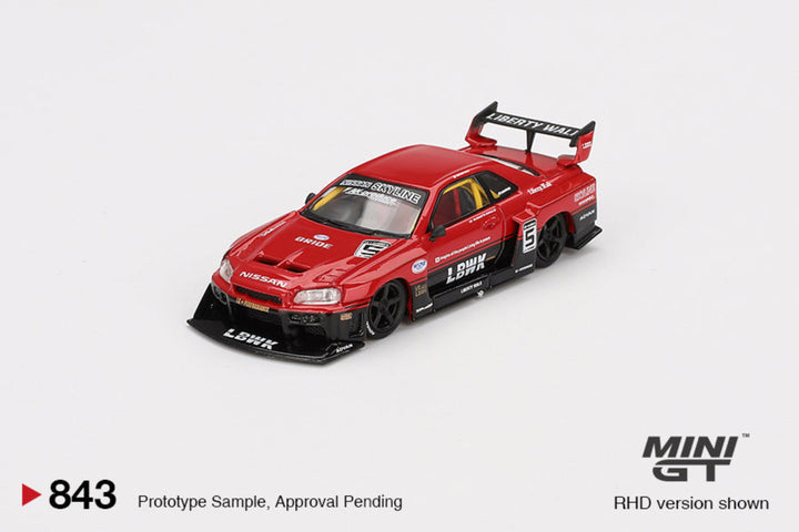 [Preorder] MINIGT 1:64 Nissan LB-ER34 Super Silhouette SKYLINE Red/Black MGT00843