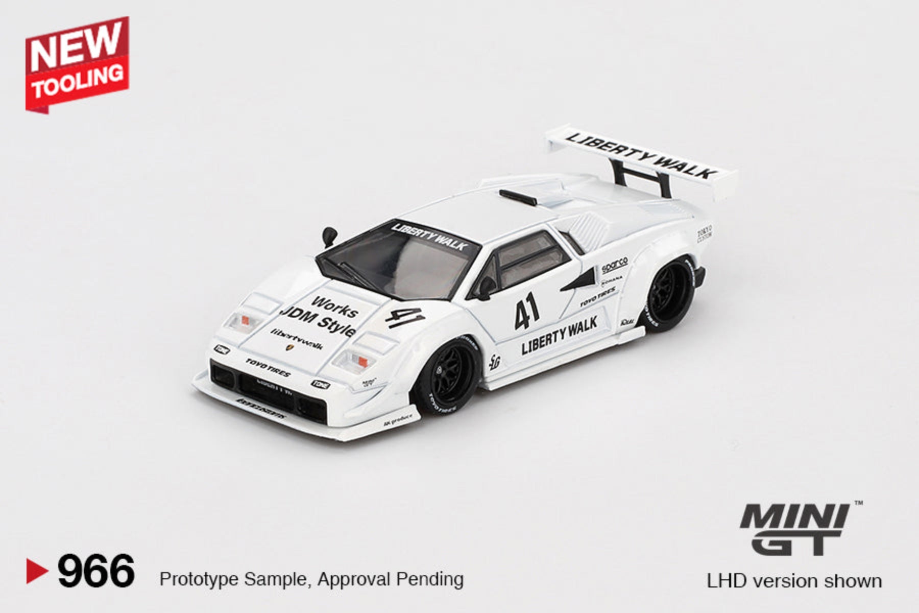 MINIGT 1:64 Lamborghini Countach LB-WORKS White 2024 MGT00966 – Horizon ...