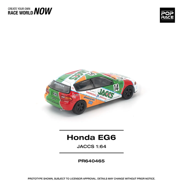 [Preorder] POPRACE 1:64 HONDA CIVIC (EG6) JACCS PR640465