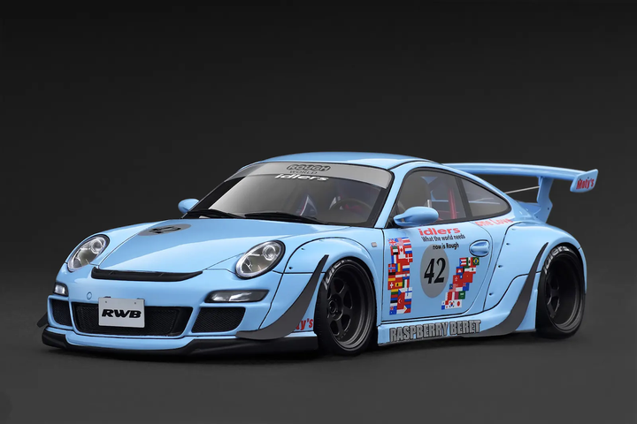 [Preorder] Ignition Model 1:18 Porsche RWB 997 Light Blue IG3958