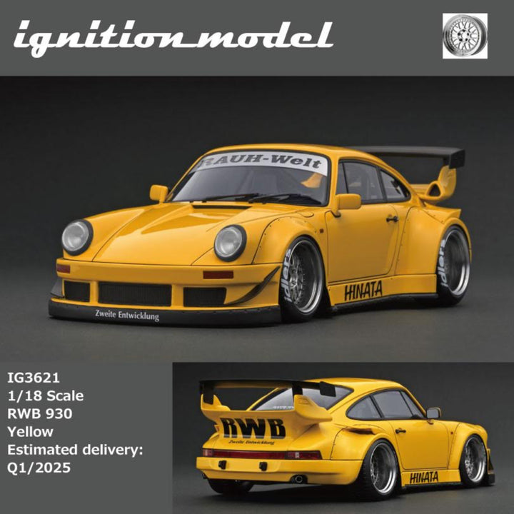 [Preorder] Ignition Model 1:18 Porsche RWB 930 Yellow IG3621