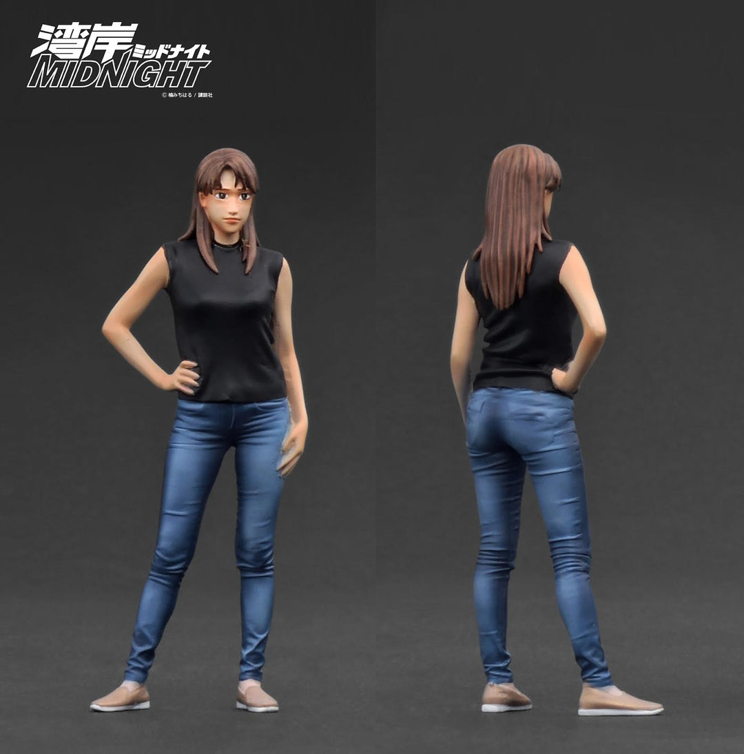 [Preorder] Ignition Model 1:18 NISSAN SKYLINE GT-R (R32) Gun Metallic MIDNIGHT Reina's R With Ms.Reina Akikawa IG3595