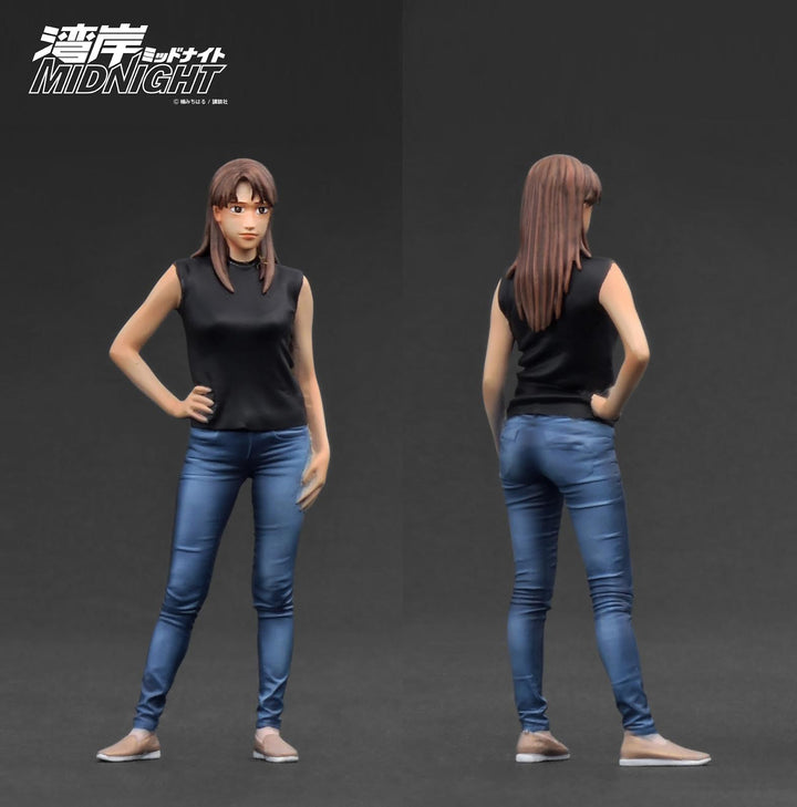 [Preorder] Ignition Model 1:18 NISSAN SKYLINE GT-R (R32) Gun Metallic MIDNIGHT Reina's R With Ms.Reina Akikawa IG3595