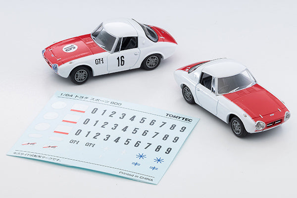 Tomytec TLVN 1:64 Toyota Sports 800 Custom color specification (white/red) 1965 LV-215a