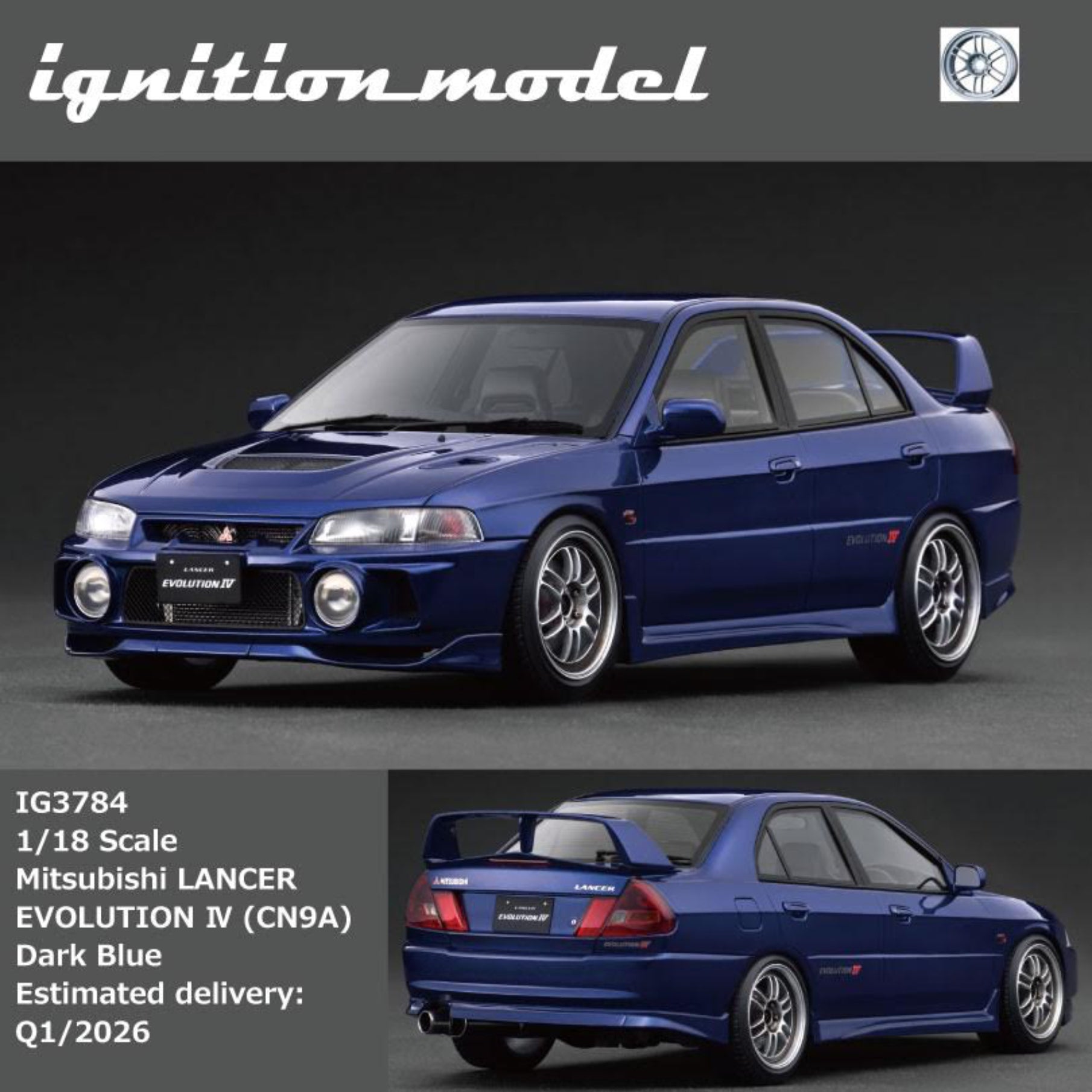 自動車 Mitsubishi Lancer Evolution 1/18 Preorder] Ignition Model 1:18 Mitsubishi LANCER EVOLUTION Ⅳ