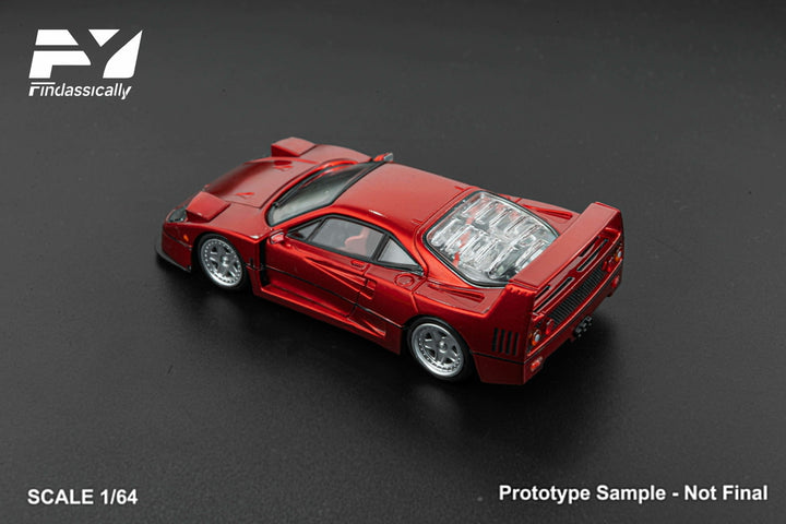 [Preorder] Finclassically 1:64 Ferrari F40 - Transparent Red