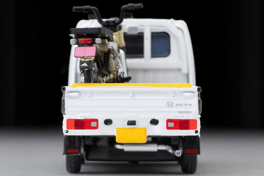 [Preorder] Tomytec TLVN 1:64 Honda Acty Truck Motorcycle Shop Specification (White) with Honda CT125 Hunter Cub