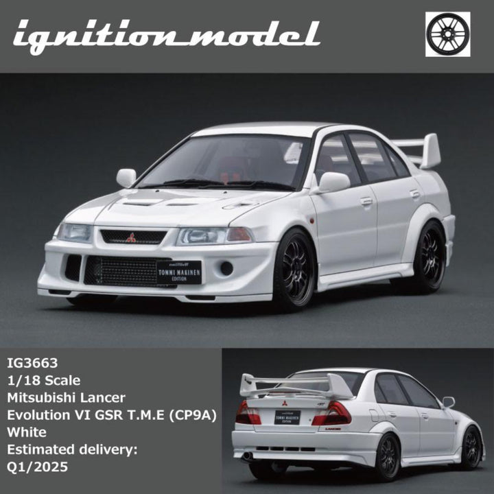 [Preorder] Ignition Model 1:18 Mitsubishi Lancer Evolution VI GSR T.M.E (CP9A) White IG3663