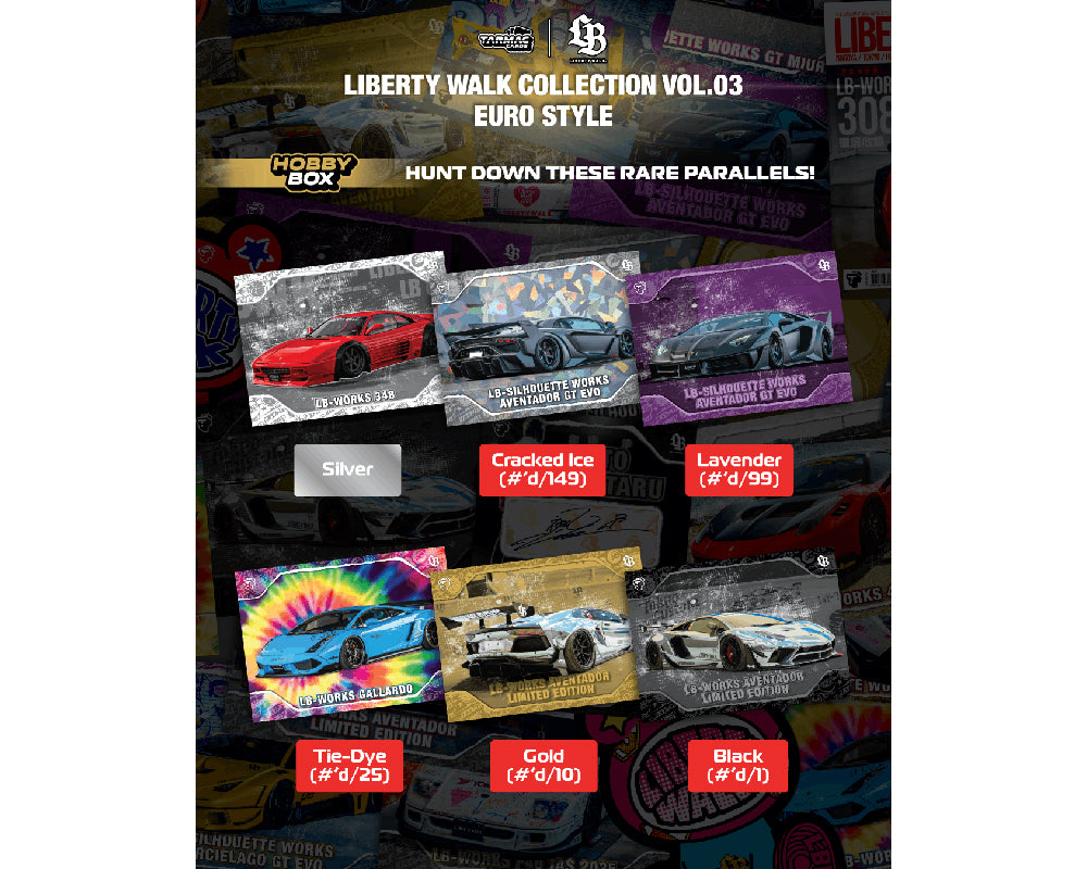 [Preorder] Tarmac Cards Liberty Walk Collectible Trading Cards Volume .03 Euro Style – Hobby Box – Limited Edition TC-LBC-H03