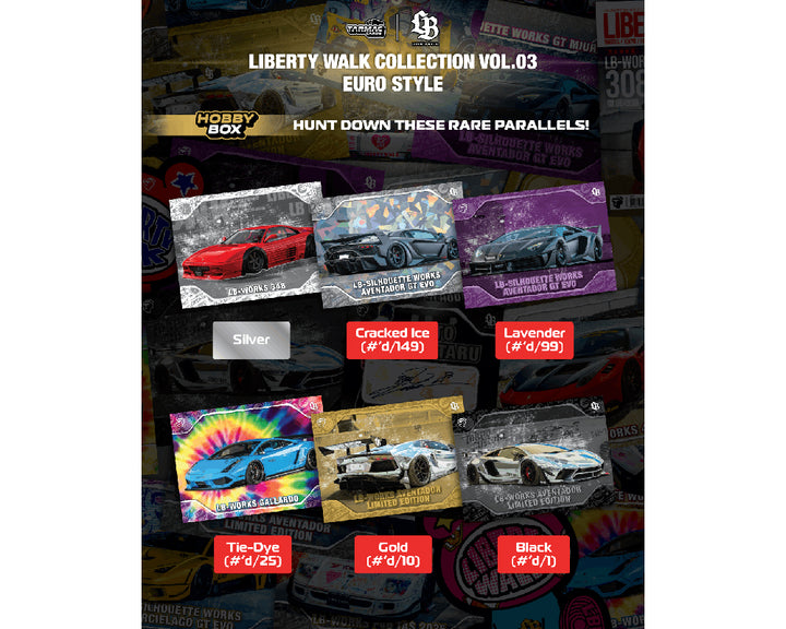[Preorder] Tarmac Cards Liberty Walk Collectible Trading Cards Volume .03 Euro Style – Hobby Box – Limited Edition TC-LBC-H03