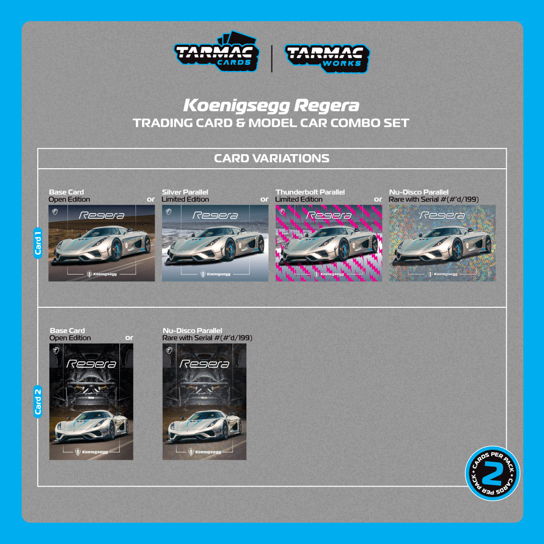 [Preorder] Tarmac Works 1:64 Koenigsegg Regera Silver Metallic/Blue Accents T64G-TL017-SL