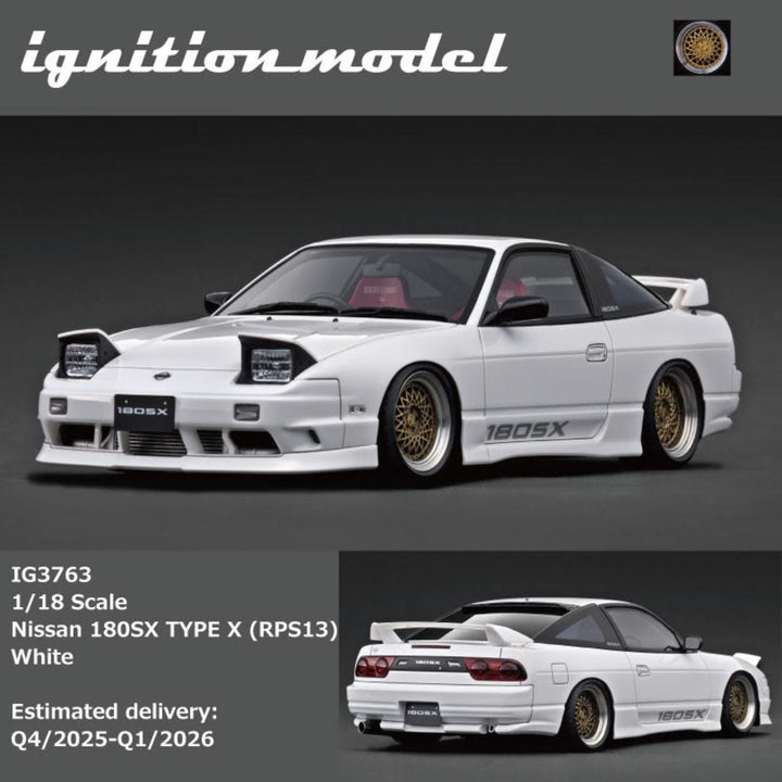 [Preorder] Ignition Model 1:18 Nissan 180SX TYPE X (RPS13) White IG3763