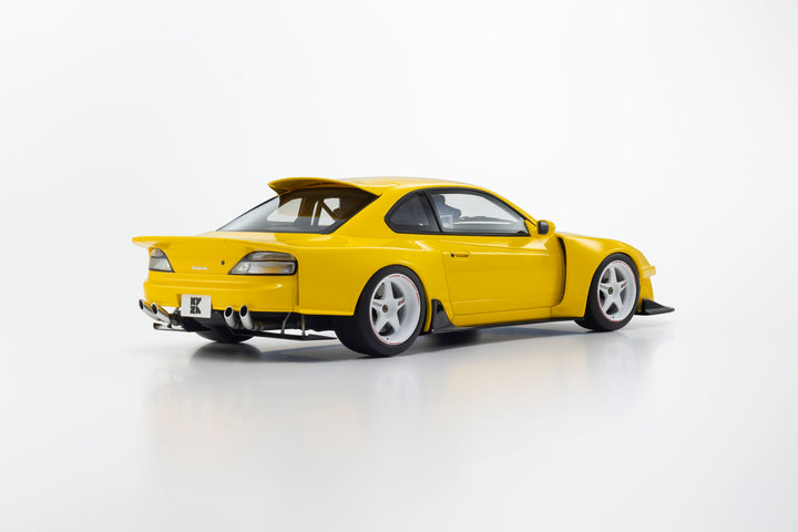 [Preorder] Kyosho 1:18 Nissan Silvia S15 Khyzyl Saleem (Yellow) KSR18066Y