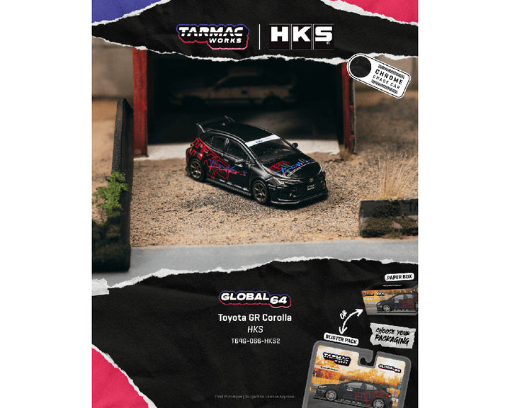[Preorder] Tarmac Works 1:64 Toyota GR Corolla HKS – Global64 – Limited Edition T64G-066-HKS2-B