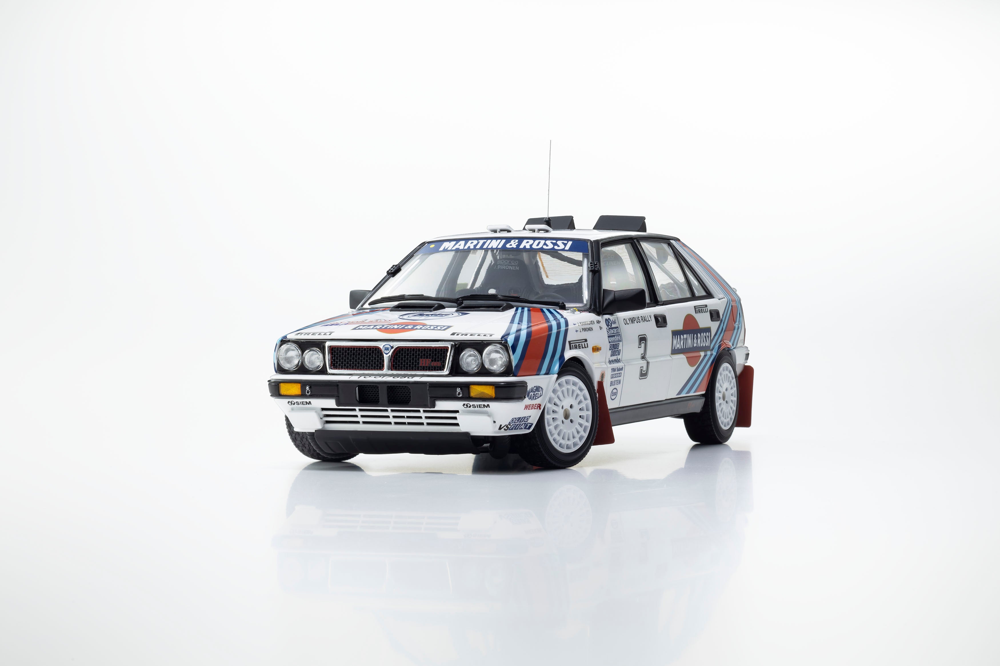 Kyosho 1:18 Lancia Delta HF 4WD 1987 Olympus Rally MARTINI ROSSI