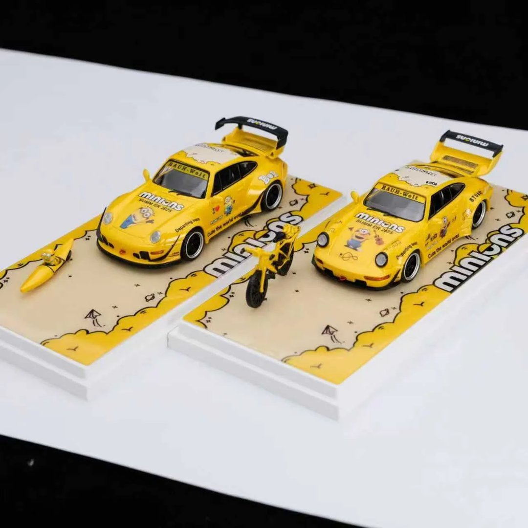Ultimate Player 1:64 Porsche 964 &amp; 993 Yellow Minions Livery (2 Versions)