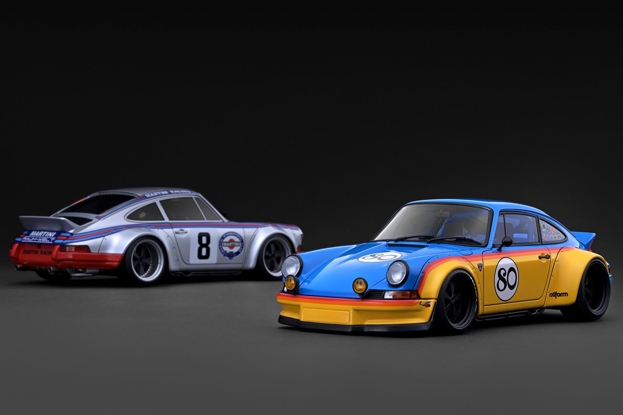 Preorder] Ignition Model 1:18 PORSCHE RWB Backdate Silver / Orange