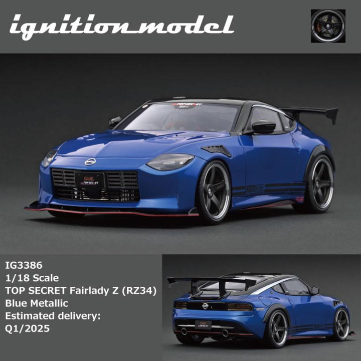 Ignition Model 1:18 Nissan TOP SECRET Fairlady Z (RZ34) Blue Metallic IG3386