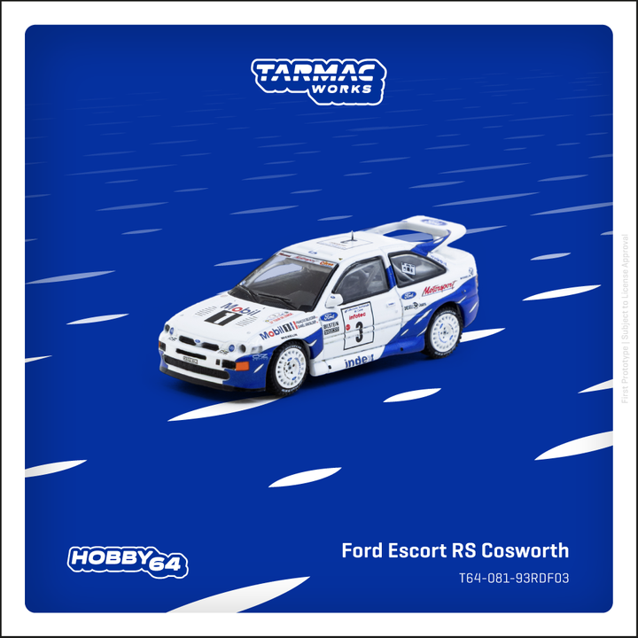 [Preorder] Tarmac Works 1:64 Ford Escort RS Cosworth T64-081-93RDF03