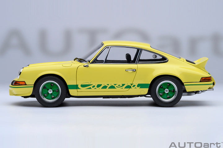 [Preorder] AUTOart 1:18 Porsche 911 Carrera 2.7 RS Light Yellow/Green Stripes 78033
