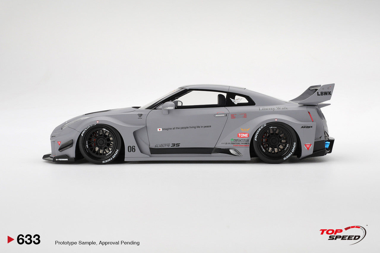 LB★WORKS Nissan GT-R　Matte Gray MINI GT #3 LB☆WORKS Nissan GT-R (R35) Matte Grey – J Toys Hobby