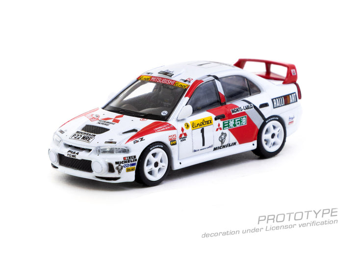[Preorder] Tarmac Works 1:64 Mitsubishi Lancer Evolution IV Rallye Monte-Carlo 1997 T64G-076-97MCR01