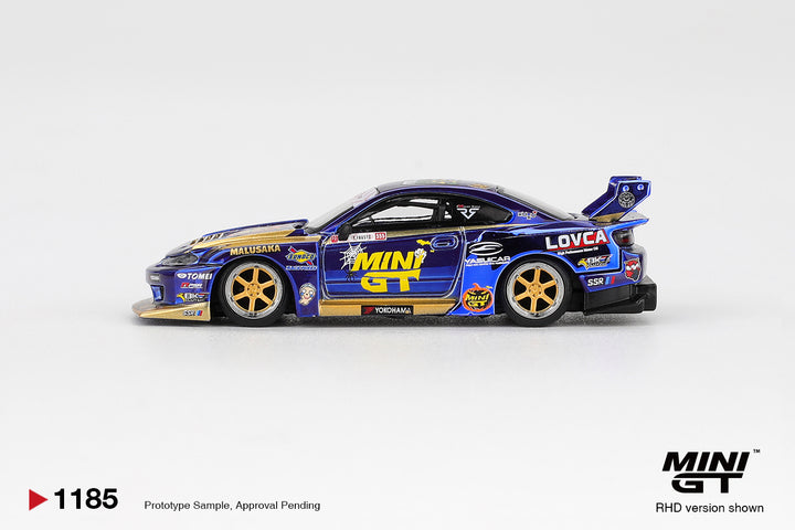 [Preorder] Mini GT 1:64 Nissan LB-Super Silhouette S15 SILVIA #555 Team MINI GT Liberty Walk 2025 Formula Drift Halloween Special MGT01185-BL