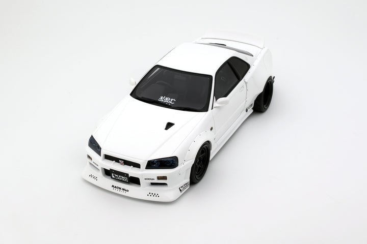 [Preorder] OttO 1:18 NISSAN SKYLINE GT-R (BNR34) BY KRC PEARL WHITE QX1 2019 OT1135