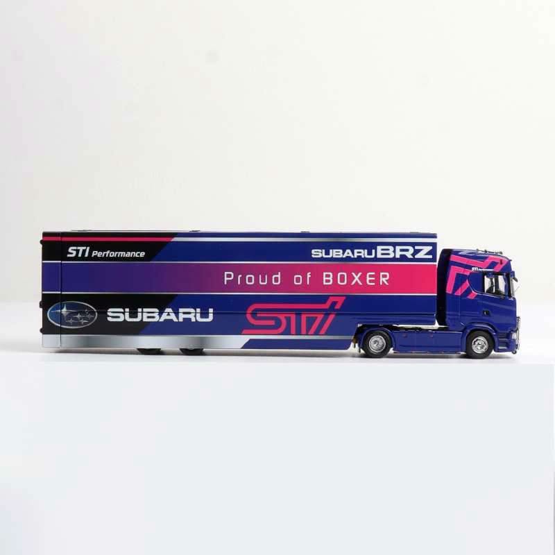 [Preorder] Kengfai &amp; MAXWELL 1:64 Scania S730 V8 Double-Deck Enclosed Wing-Body Transporter (2 Versions)