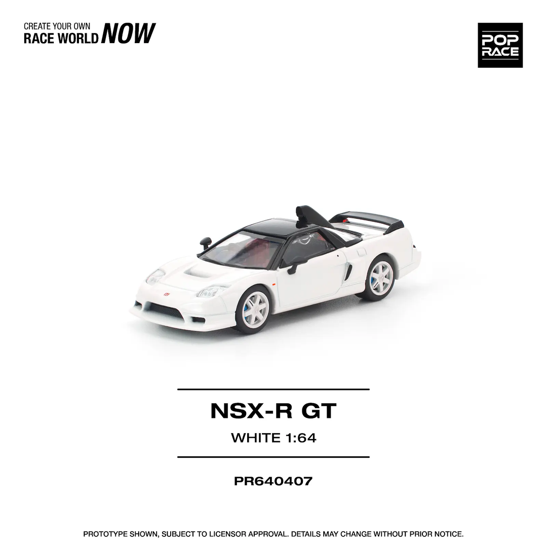 [Preorder] POPRACE 1:64 HONDA NSX-R GT WHITE PR640407