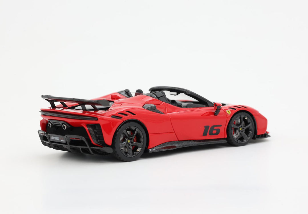 BBR Model 1:43 Ferrari SF90 XX Spider race n. 16 Rosso Corsa 322 e base carb BBRC286B16